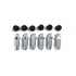 6 PCS Brake Bleeder Screws with Dust Cover,Wheel Cylinder Bleeder Valve,Caliper Bleeder Screw with Rubber Cap 5/16-24 * 1.01 Inch Length, Bleeding...