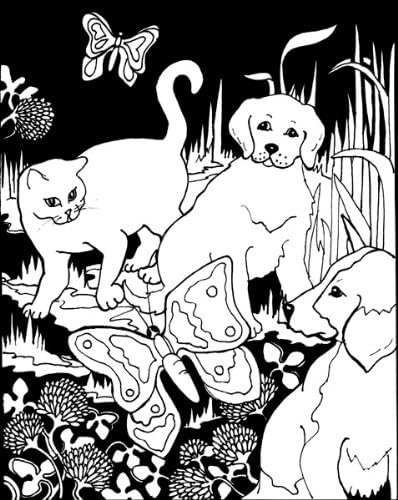 Darice 16-Inch by 20-Inch Velvet Art Set, Puppies and Kittens...