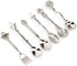 Fdit 6Pcs/Set Vintage Carved Coffee Spoon Teaspoon Retro Zinc Alloy Dessert Coffee Tableware Spoons Cutlery Kitchen(Silver)...