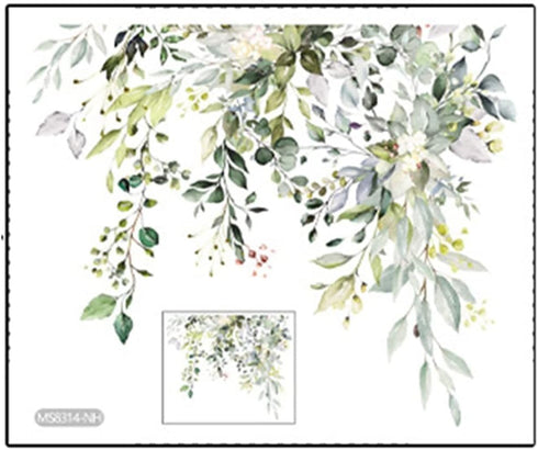 1Pc Beautiful Graffiti Stickers Green Plant Leaves Self-Adhesive Traceless Bathroom Toilet Cover Decor Decal Home Supplies Herbs Toilet Lid Decals...