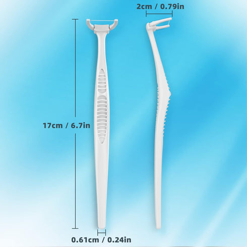 Dental Floss Clean Dental Flossers Kit with 1 Handles and 60 flosser refill heads Cool Mint Flavor...