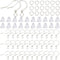 SUNNYCLUE 1 Box 300Pcs Silver Earring Hooks French Hook Earring Wires & 300Pcs Jump Rings & 300Pcs Ear Backs Brass Earwires Fish Hook Earring Find...