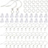 SUNNYCLUE 1 Box 300Pcs Silver Earring Hooks French Hook Earring Wires & 300Pcs Jump Rings & 300Pcs Ear Backs Brass Earwires Fish Hook Earring Find...