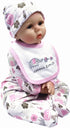Reborn Baby Girl Doll Clothes 22 inch Newborn Outfits Accesories Elephant 5 Piece Set for 20-22 inch Reborn Doll Matching Clothing...