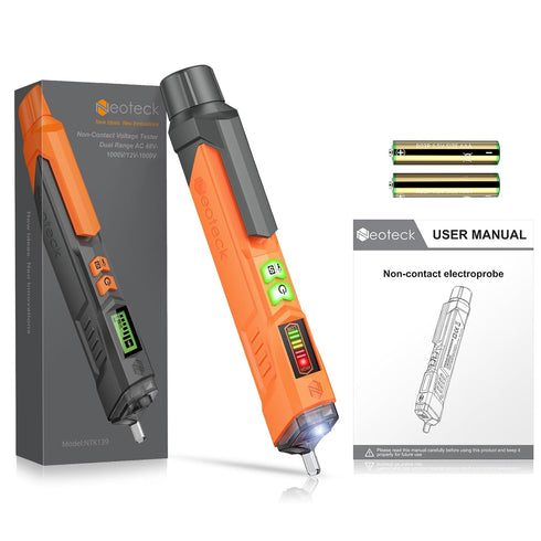 Neoteck Voltage Tester/Non Contact Voltage Tester 12-1000V/48V-1000 Adjustable Sensitivity AC Voltage Detector Tester Pen Live/Null Wire Tester wi...