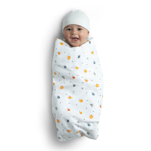 Delta Children 100% Cotton Flannel Baby Receiving Blankets for Girls and Boys – 30x30 Inches (Pack of 2), Space Exploration...