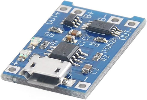 MakerFocus 10pcs TP4056 Charging Module with Battery Protection 186 50 BMS 5V Micro USB 1A 186 50 Lithium Battery Charging Board...
