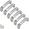 6Pcs U Shape Crystal Glass Drawer Pulls Knobs Handles,Modern Decorated Shiny Cabinet Konbs Zinc Alloy Pulls, for Cupboard Wardrobe Dresser Doors (...