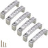 6Pcs U Shape Crystal Glass Drawer Pulls Knobs Handles,Modern Decorated Shiny Cabinet Konbs Zinc Alloy Pulls, for Cupboard Wardrobe Dresser Doors (...
