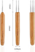 YOUMOO 3 Pieces Dreadlock Hook Tool, 3 Dreadlocks Crochet Hooks, Crochet Hook Needle for Hair Dreadlock Braid Craft 0.75mm 1 Hook, 2 Hooks, 3 Hook...