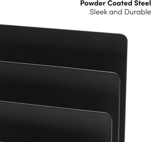 Mail Organizer, Letter Holder - Black, Metal...