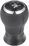 6 Speed Manual Gear Shift Knob - Car Gearbox Stick Shifter Lever Knob - for Toyota Yaris 2005-2010 Plastic Faux Leather Black Silver Tone - 1 Pc...