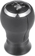 6 Speed Manual Gear Shift Knob - Car Gearbox Stick Shifter Lever Knob - for Toyota Yaris 2005-2010 Plastic Faux Leather Black Silver Tone - 1 Pc...
