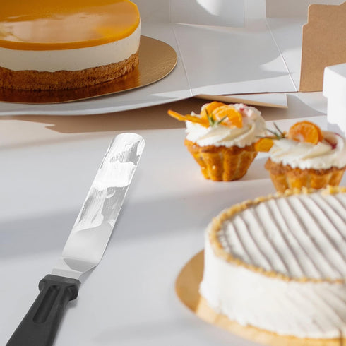 Cake Offset Spatula , SIMEEGO Icing Spatula Set with 6 8 10 Inch Stainless Steel Blades Cake Decorating Tools, Cake Spatula with PP Plastic Handle...