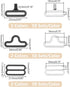 PH PandaHall 100 Sets 2 Colors Adjustable Bow Tie Hardware Clip Sets, Iron Hook Fastener for Necktie Strap, Black & Silver...