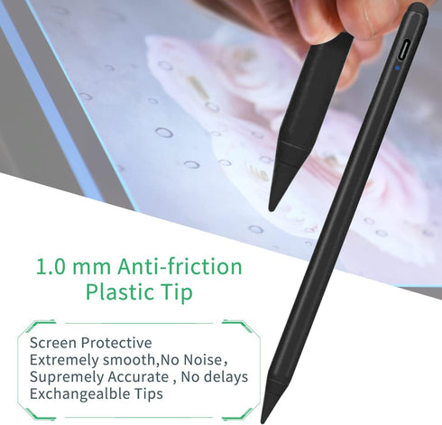 iPad 8th/9th/10th Generations Pencil Stylus with Fast Charging Tilt Function Palm Rejection iPad Pen Compatible with Apple Pencil Pro for iPad Pro...