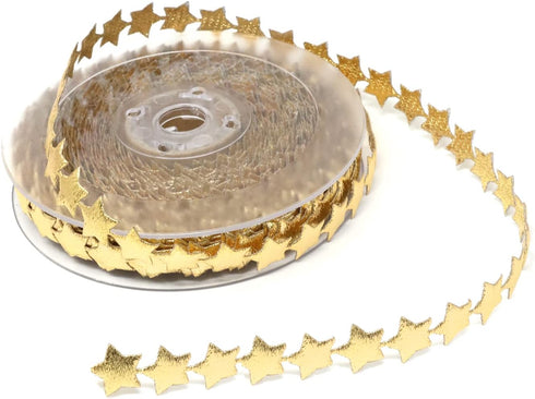 Honbay Sparkly Polyester Star Ribbon Trim Embellishment, Star Decoration Ribbons, for Wedding, Birthday, Valentine's Day, Baby Shower, Christmas, ...