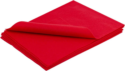 Hygloss Products Craft Felt Sheets 9" x 12", Red, (Pack of 12)...