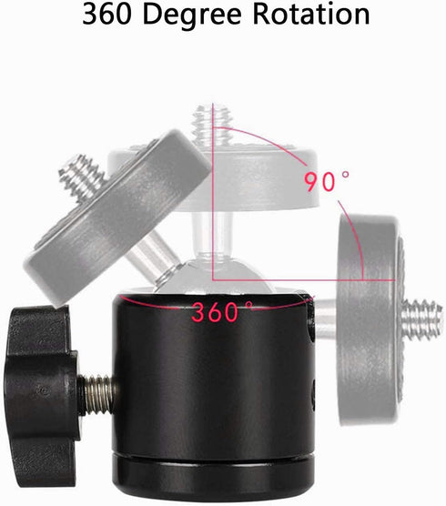 Universal 1/4" Swivel Mini Ball Head Screw Tripod Mount?2 Pack?, EszkozTA360 Degree Rotating Mount Base Adapter for DSLR Cameras HTC Vive Tripods ...