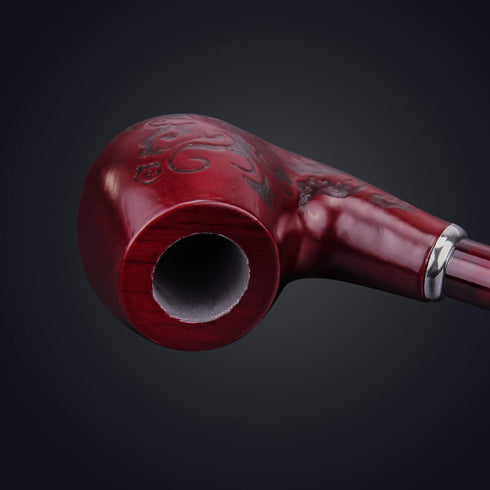 Hysagtek 16" Long Churchwarden Tobacco Pipe Wooden Long Stem Smoking Pipe with Gift Box, Pattern Random...