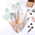 Pasta Server, Silicone Cooking Kitchen Utensil Natural Wood Handle BPA Free Non Toxic Cookware Spaghetti Spoon...