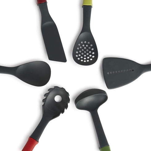 Casdon Joseph Joseph Elevate | Colourful Kitchen Utensil Set for Children Aged 3 Years & Up | Comes with Rotating Storage Stand!...