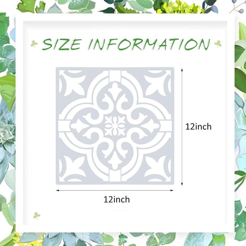 Mandala Reusable Stencil 12 x 12 Inches Wall Templates Tile Pattern Stencil Mandala Drawing Templates for DIY Scrapbooks Wall Floor Home Decors (6...