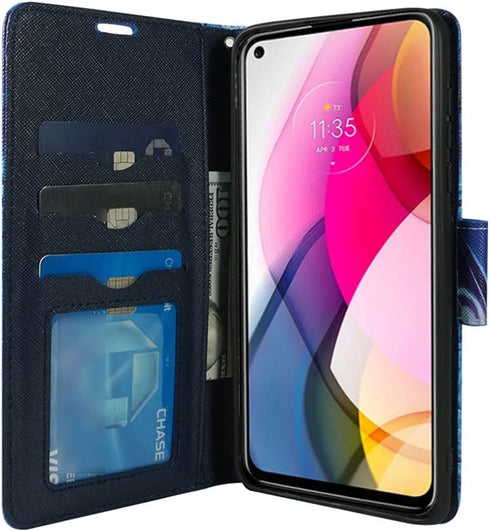 Zase Moto G Stylus 5G Wallet Phone Case for Women Pouch PU Leather Flip Folio Cute Design Cover w/Kickstand ID Card Slot Wrist Strap Compatible wi...