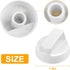 AMI PARTS Universal White Control Knobs with 12 Adapters 4-Pack Universal Knobs for Oven/Stove/Range
