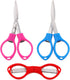3 PCS Small Folding Scissors Portable Paper Cutter Scissors Fabric Keychain Scissors Stainless Steel Travel Scissors Safety Retractable Glasses-Sh...