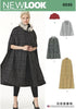 NEWLOOK Sewing Pattern D0730/6535 - Misses' Capes in Four Lengths, A (6-8-10-12-14-16-18-20-22-24)...