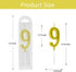 Beanlieve 10-Pieces Numeral Birthday Candles - Cake Numeral Candles Number 0-9 Glitter Cake Topper Decoration for Birthday,Wedding Anniversary,Par...