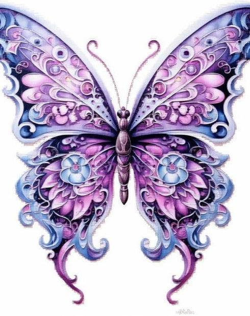 Cross Stitch Kits Counted Kit Cross-Stitching Pattern for Home Decor, 11CT Pre-Printed Fabric Embroidery Crafts Needlepoint Kit 40x50cm - Pretty P...