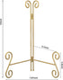 Plate Holder Display Stand, 12 Inch Plate Stands for Display Large Platter, Gold Iron Plate Easel for Photos, Picture Frames, Cookbooks, Card and ...