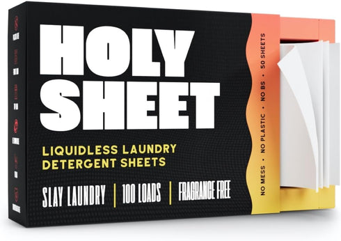 Laundry Detergent Sheets, Fragrance-Free, Hypoallergenic, Eco & Earth Friendly, No Plastic Jug, Pre-measured, Concentrated sheet, Mess Free, Light...