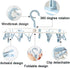 Clothes Drying Racks 2 Pack Small Folding Portable Underwear Hangers with Clips Socks 12 Clips 360° Rotatable Hook for Drying Towels Bras Baby Clo...