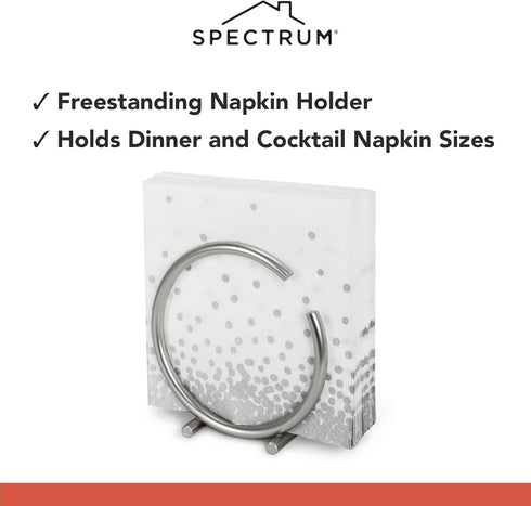 Spectrum Diversified Euro Round Napkin Holder, Satin Nickel, Model Number: 50278...