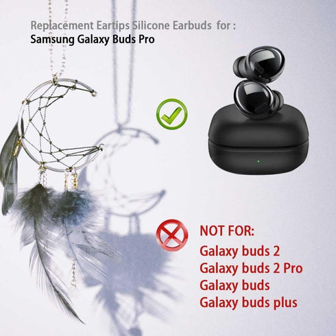 Replacement Eartips for Samsung Galaxy Buds Pro Headphones Silicone Earbuds Ear Tips Buds Set Fit in Case...