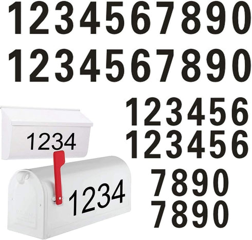 40Pcs Reflective Mailbox Number Sticker Decal Adhesive Reflective Address Numbers 0-9 for Window,Signs,Door,Cars(1 inch),Mailbox Numbers,Tools and...