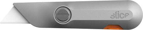 Slice 10582, Drywall Knife, Ergonomic Aluminum Handle for Easier Cuts, Attached Safety Cap, Finger Friendly Ceramic Blades, Lasts 11x As Long as M...