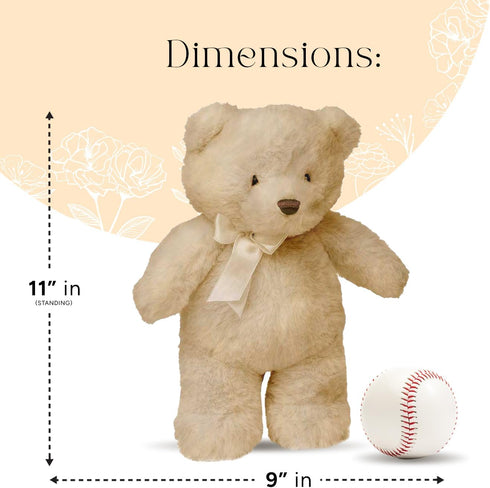 Jolitee My First Bear Stuffed Animal - Beige Neutral Teddy Bear for Baby for Newborn 10"...