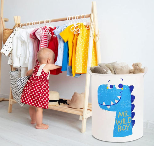 19.7" Dinosaur Laundry Basket,Kids Toys Storage Bin for Bedroom,Waterproof Baby Clothes Hamper with Handles,Collapsible Nursery Hamper,Gift Basket...
