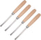 uxcell Wood Chisels Carving Knife, 10mm Chrome Plated 45# Carbon Steel Triangle Tip Woodworking Hand Tool Graver 165mm (6.5-Inch) Length, 4pcs...