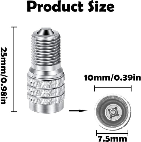 20 Pcs Double Seal Valve Stem Cap Inflate Tire Valve Caps Flow Through Tires Air Cap Tire Stem Valve Caps Metal Valve Cap for High Pressure Truck ...