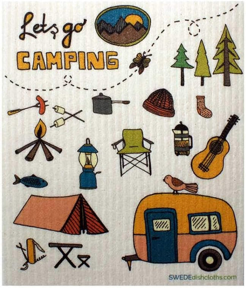Cellulose Sponge Dish Towels - Mixed Set of 3 (One of Each Design) Mixed Camping Swedish Dish Cloths...