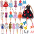 E-TING Lot 15pcs = 5 Sets Fashion Handmade Short Skirt Mini Dress with 10 Pairs Shoes for 11.5-inch Girl Doll Random Style...