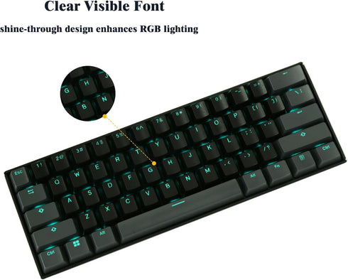 Happy Balls Keycaps Backlit ABS Doubleshot Shine Through Keycap Set Cherry MX OEM US Layout Key Caps for 61/87 TKL/104 MX Switches Mechanical Keyb...