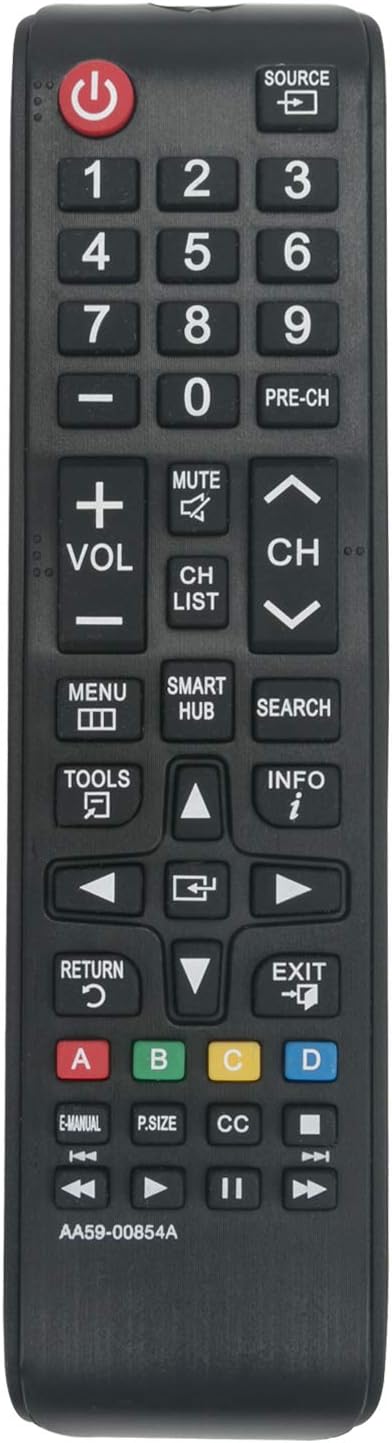 AA59-00854A Replace Remote Control fit for Samsung LED TV HDTV UN60FH6200 UE32H6400AK UE40H6400AK UN55EH6000 UN55FH3200 UN55FH6200 UN55FH6200F UN5...