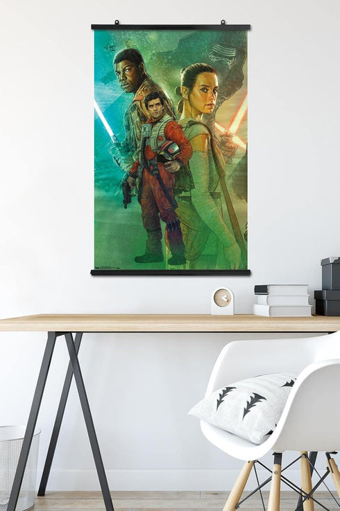 Trends International Star Wars: The Force Awakens - Celebration Mural Wall Poster, 22.375" x 34", Premium Poster & Clip Bundle...