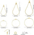 360Pcs Earrings Beading Hoop Set for Jewelry Making, with Earring Finding Teardrop Round Beading Hoop,Open Jump Rings,Earring Hooks and Backs, Ear...